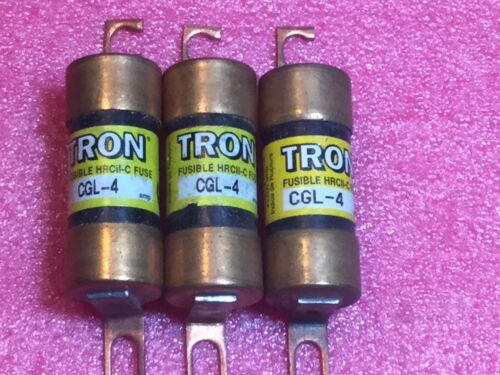 Lot Of 3 Bussmann Tron CGL-4 Fuse