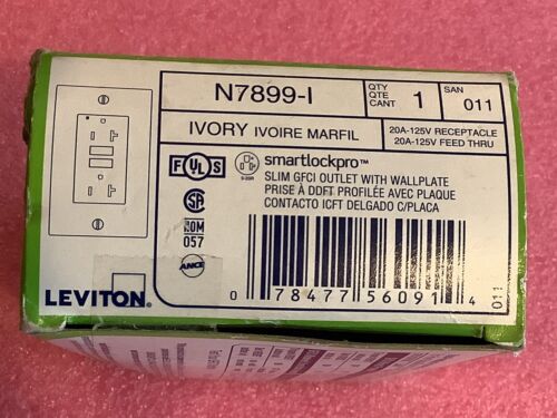 Leviton N7899-I Slim GFCI Outlet With Wallplate Ivory - Image 7