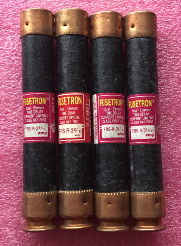 Lot Of 4 Bussmann Fusetron FRS-R-3 2/10 Fuses