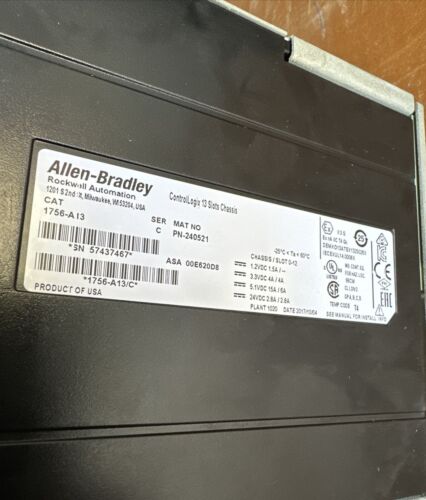 Used 1756-A13 AB Series C ControlLogix 13 Slot Chassis PLC New 1756A13 US - Image 5