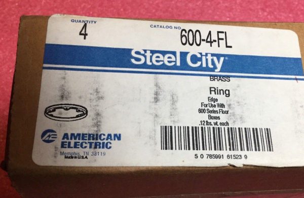 Steel City 600-4-FL Brass Ring - Image 2