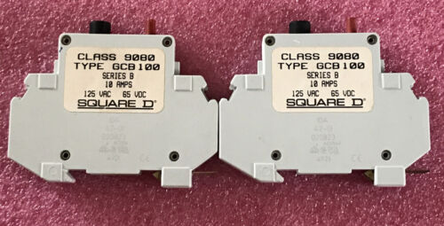 Lot Of 2 Square D GCB100 9080 Series B Circuit Breakers 10Amp