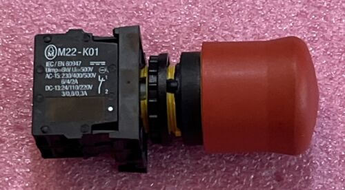 Eaton Moeller M22-K01  Red Emergency Button, Momentary Action