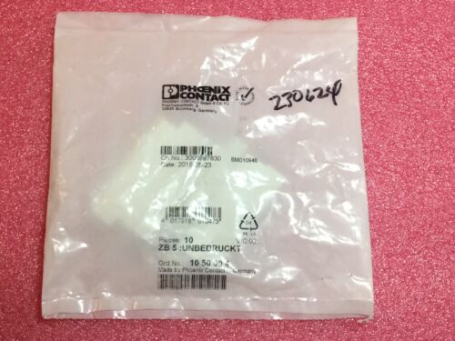 Phoenix Contact ZB5: Unbedruckt 10 Strips Per Pack