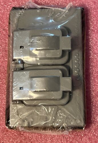 Red Dot RCCD S310E Wet Location Weatherproof Outlet Cover Double Cover Silver