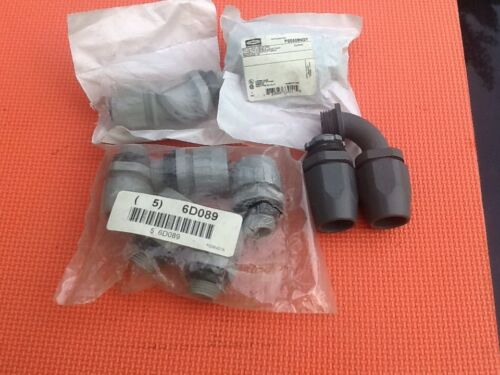 Hubbell PS0509NGY and Hubbell Insulated Conector, 3/8 In., Nylon, Straght 6D089