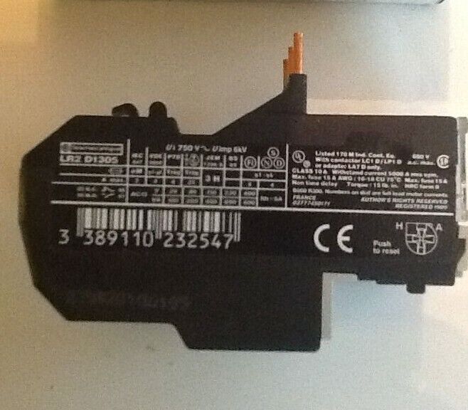 Telemecanique LR2D1305 Thermal Overload Relay 0.63-1A