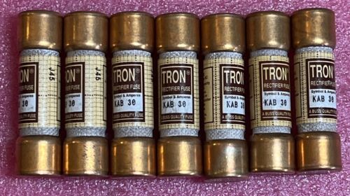 Lot Of 7 Bussmann Tron KAB-30 Fuses 30A