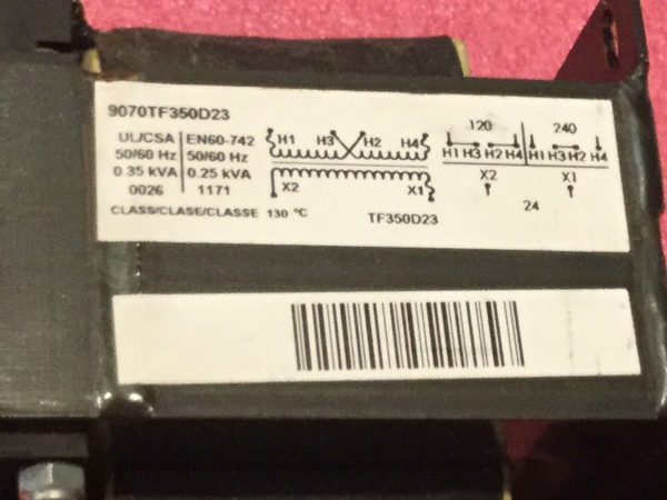 Square D 9070TF350D23 Transformer 0.35KVA - Image 3