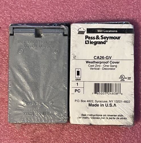 Pass & Seymour CA26-GV Gray Weatherproof Cover Lot Of 2