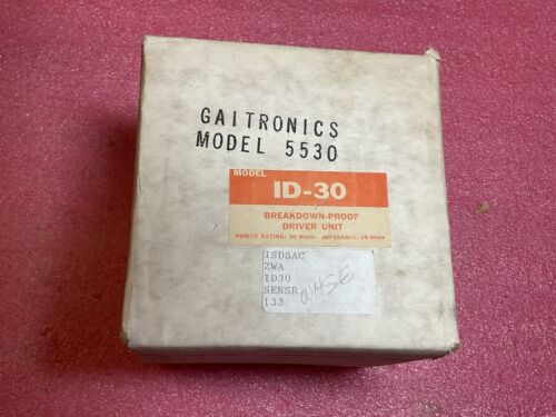 Gaitronics Model ID-30 Breakdown-Proof Driver Unit