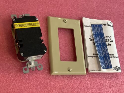 Leviton N7899-I Slim GFCI Outlet With Wallplate Ivory - Image 2