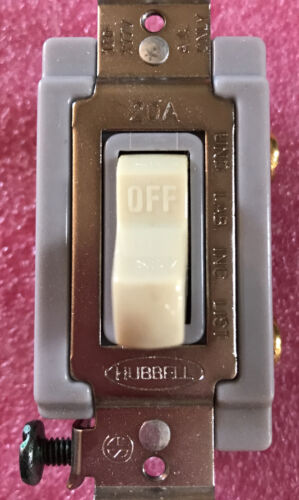 Hubbell HBL1222I Double Pole 20A Ivory - Image 2