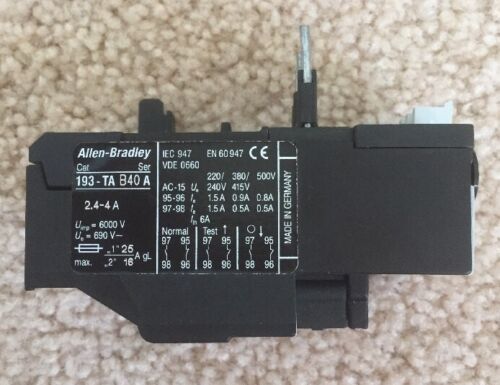 Allen Bradley 193-TA B40 Ser A Overload Relay 2.4-4A