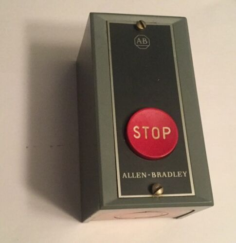 ALLEN BRADLEY 800-1SA Ser. M  Single Unit Red STOP Push Button Station