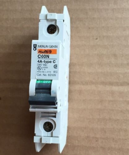 Merlin Gerin C60N 4A-type c 240vac Circuit Breaker 60105