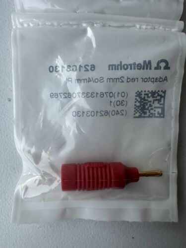 Metrohm USA 62103130 4MM-2MM Plug Red CABLE ADAPTER - Image 2