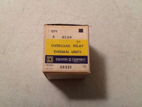 Square D Overload Relay Thermal Units A1.54, Lot Of 6