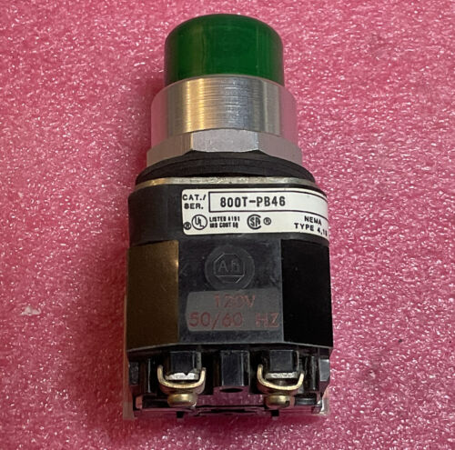 Allen Bradley 800T-PB46G Green Momentary Pushbutton