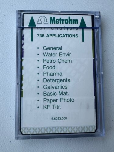 Metrohm Ion analysis 736 APPLICATIONS 6.6023.000