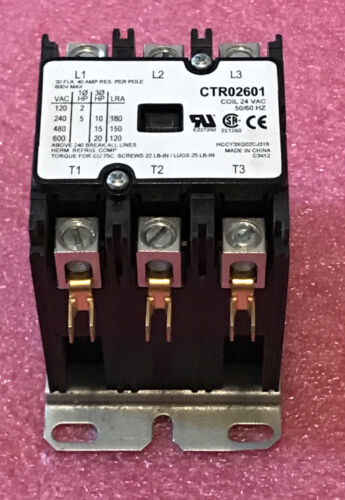 ServiceFirst CTR02601 Contactor 24V Coil 30 Amp