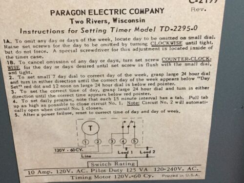 Paragon TD-2295-0 Timer - Image 6