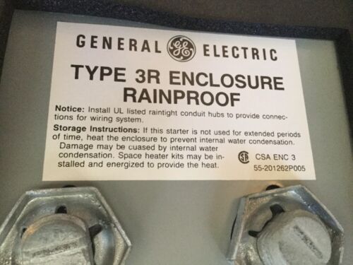 General Electric Type 3R Rainproof Enclosure W/Magnetic Starter CR306B60200AAAAA - Image 2