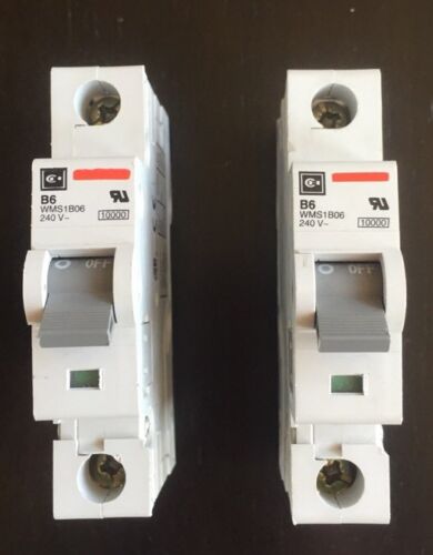 Cutler Hammer 6A 240V WMS1B06 Circuit Breaker Lot Of 2