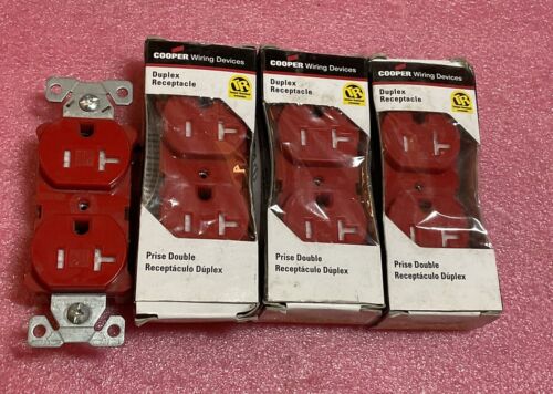 Lot Of 4 Cooper TRBR20RDBXSP Duplex Receptacle