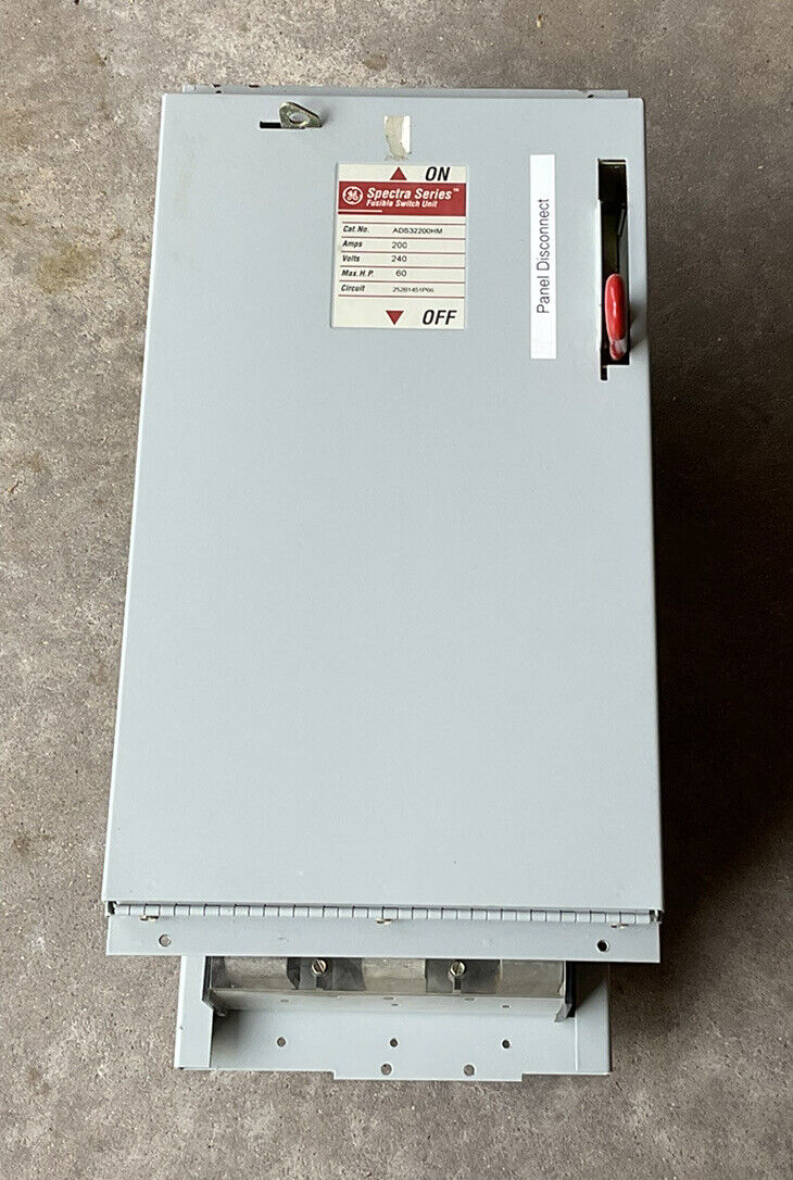 GE Spectra ADS32200HM 200A 240V 3PH Fusible Main Switch Unit
