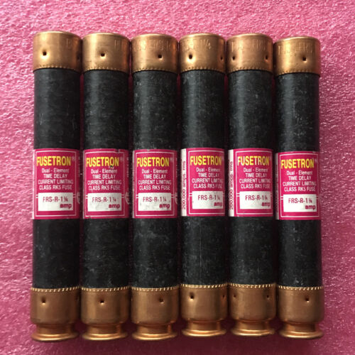 Lot Of 6 Bussman Fusetron FRS-R-1 1/4 Fuses