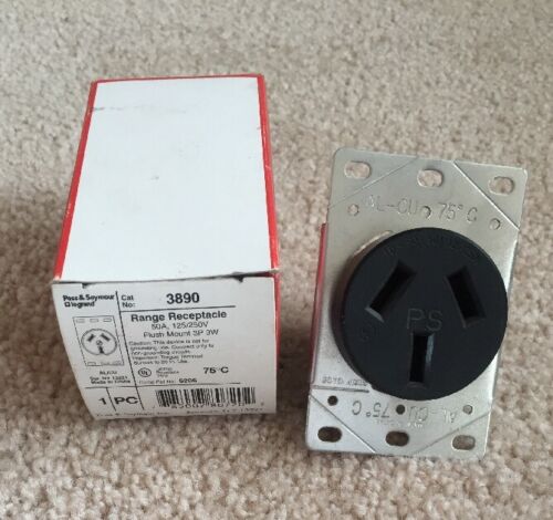 PASS & SEYMOUR 3890 Flush Mount 50A 125/250V 3W