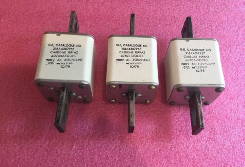 Lot Of 3 General Electric 218A4387P57 500Amp Fuse