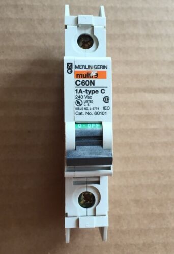 Merlin Gerin C60N 1A-type C Circuit Breaker Din Rail 60101