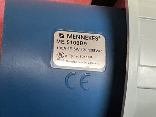 Mennekes ME 5100B9 100A 4P 5W 120/208Vac - Image 4
