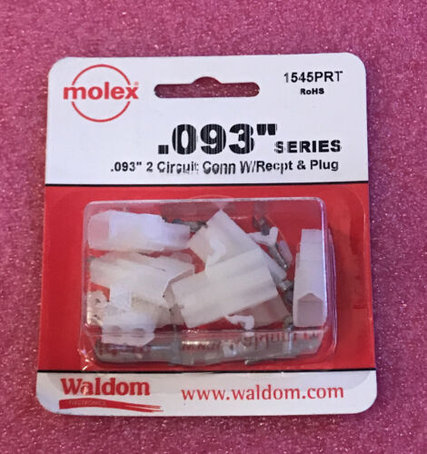 Molex 1545PRT .093” 2 Circuit: Conn W/Recpt & Plug