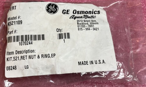 GE K521109 Retaining Nut And Ring Kit