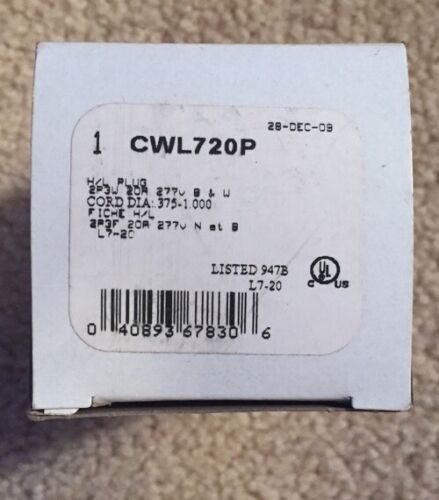 Arrow Hart CWL720P Lock Plug 20A 277VAC 2P 3W