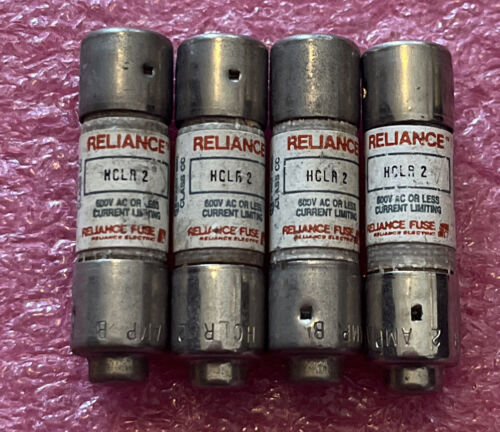 Lot Of 4 Reliance HCLR2 Fuse 2AMP
