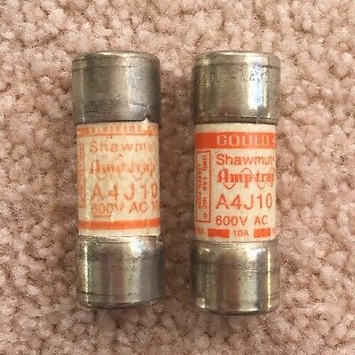 GOULD SHAWMUT A4J10 AMPTRAP FUSE  10A 600V Lot Of 2