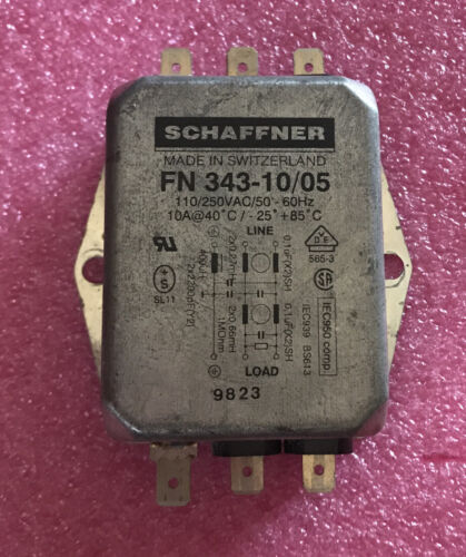 Schaffner FN343-10/05 Line Filter 110/250VAC 50-60Hz 10A