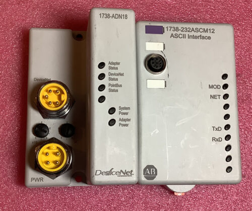 Allen Bradley DeviceNet 1738ADN18 & 1738-232ASCM12 ASCII Interface