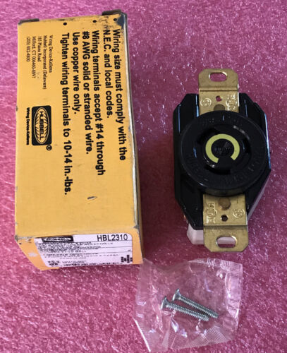 Hubbell HBL2310 Twist Lock Receptacle 20A 125V