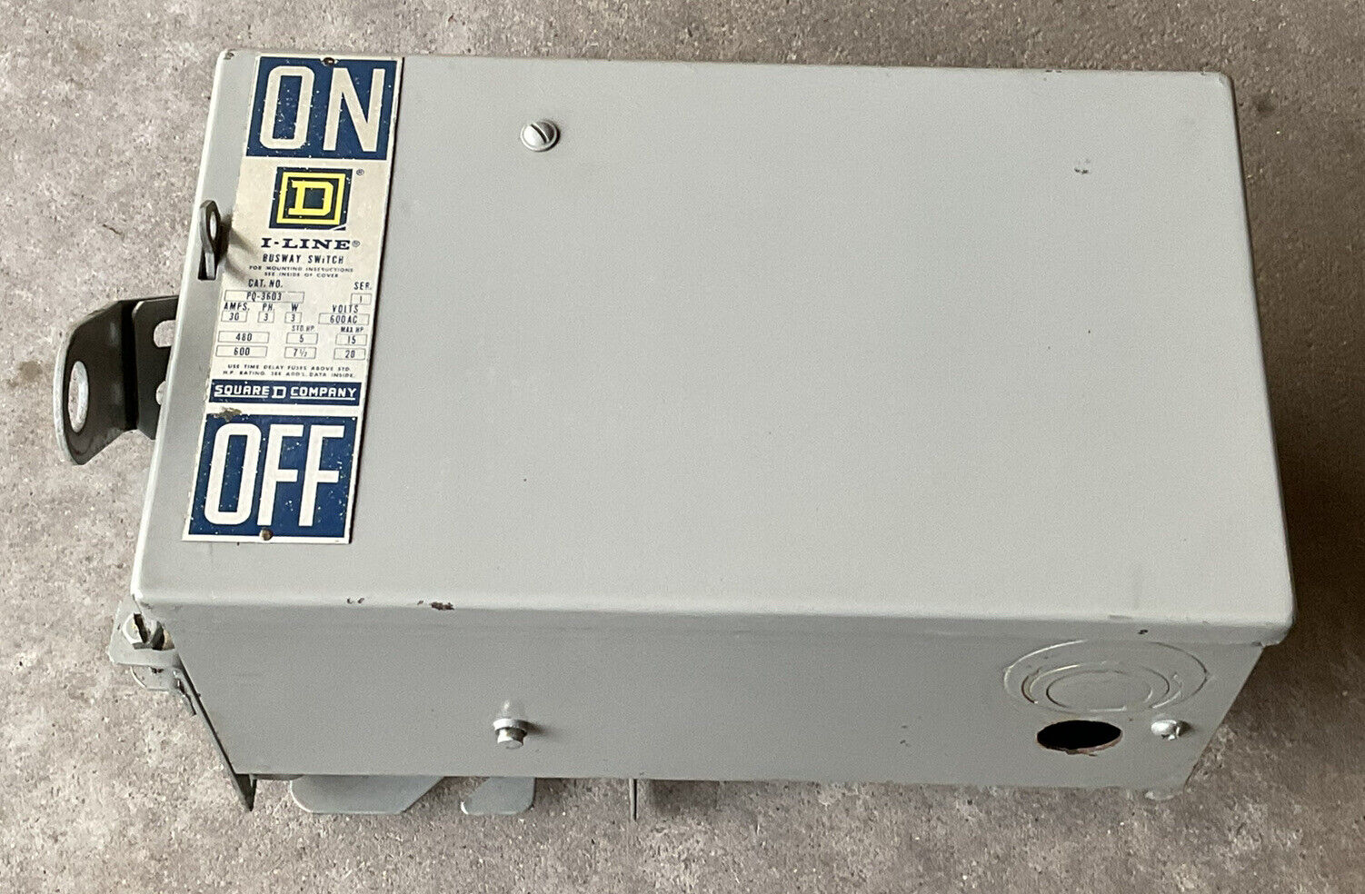 Square D PQ-3603 Busway Switch