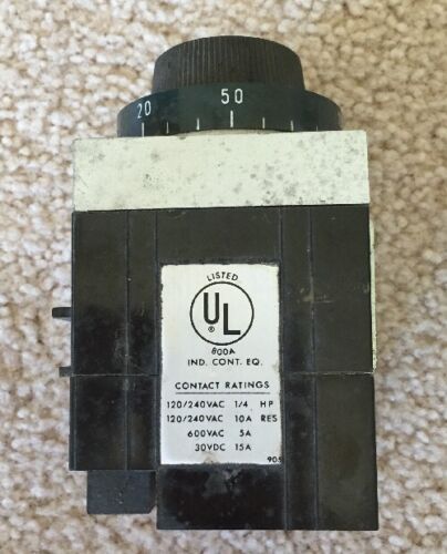 AGASTAT 7012AE TIMING RELAY 120V 60HZ COIL 20-200 SEC. TIMER - Image 2