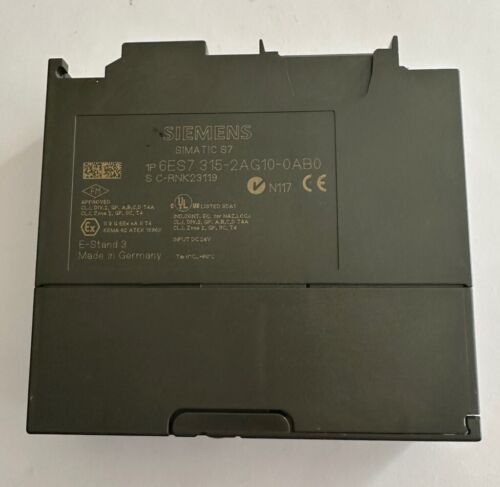 SIEMENS 6ES7 315-2AG10-0AB0 CPU MODULE W/ 128kb Memory Card 6ES7 953-8LG11-0AA0