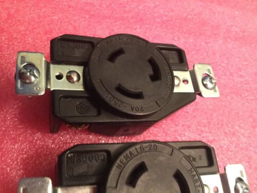 Lot Of 2 Cooper CWL620 Twist Lock Receptacle 20A 250V Nema L6-20 - Image 5
