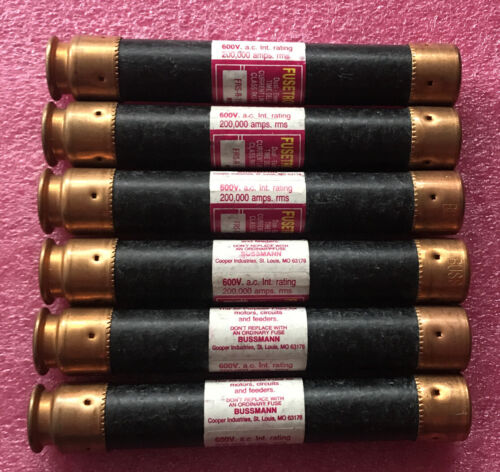 Lot Of 6 Bussman Fusetron FRS-R-1 1/4 Fuses - Image 3