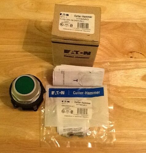Cutler-Hammer Eaton Flush GRN Pushbutton Switch HT8AAG