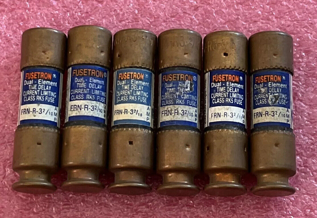 Lot Of 6 Fusetron FRN-R 3 2/10